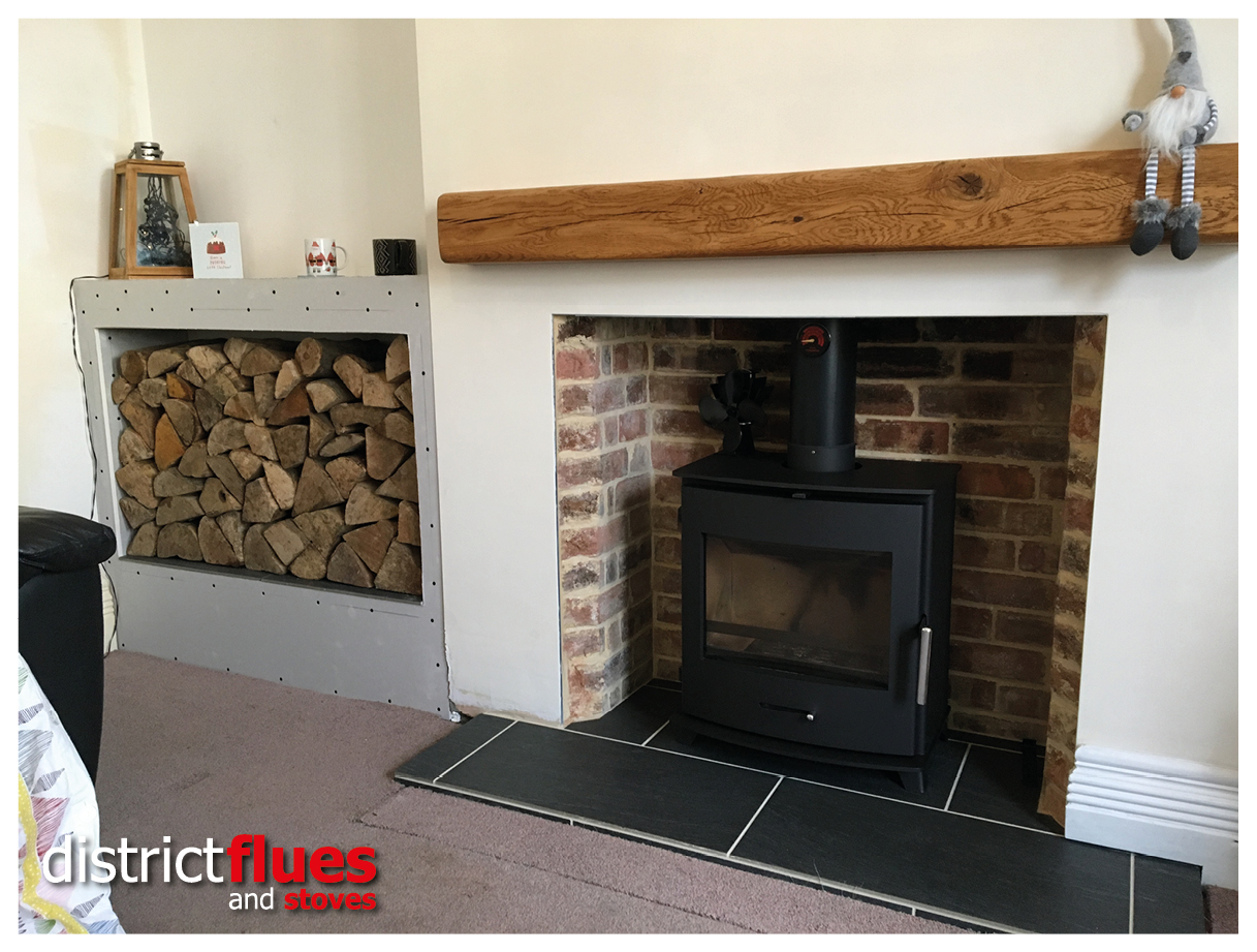 A beautiful fireplace. Newly installed by District Flues.